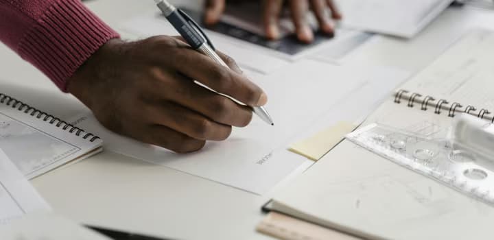 Person doing analysis